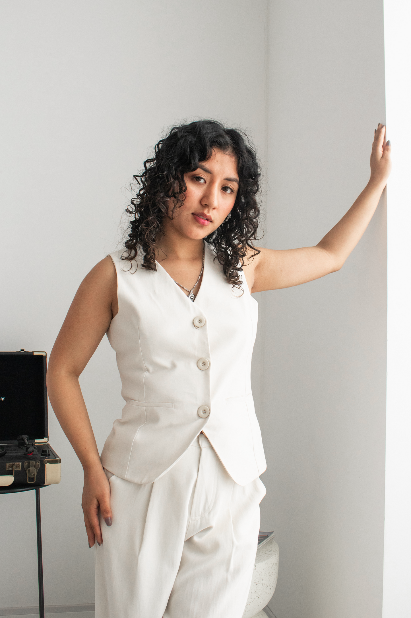 Chaleco Clara - Perla