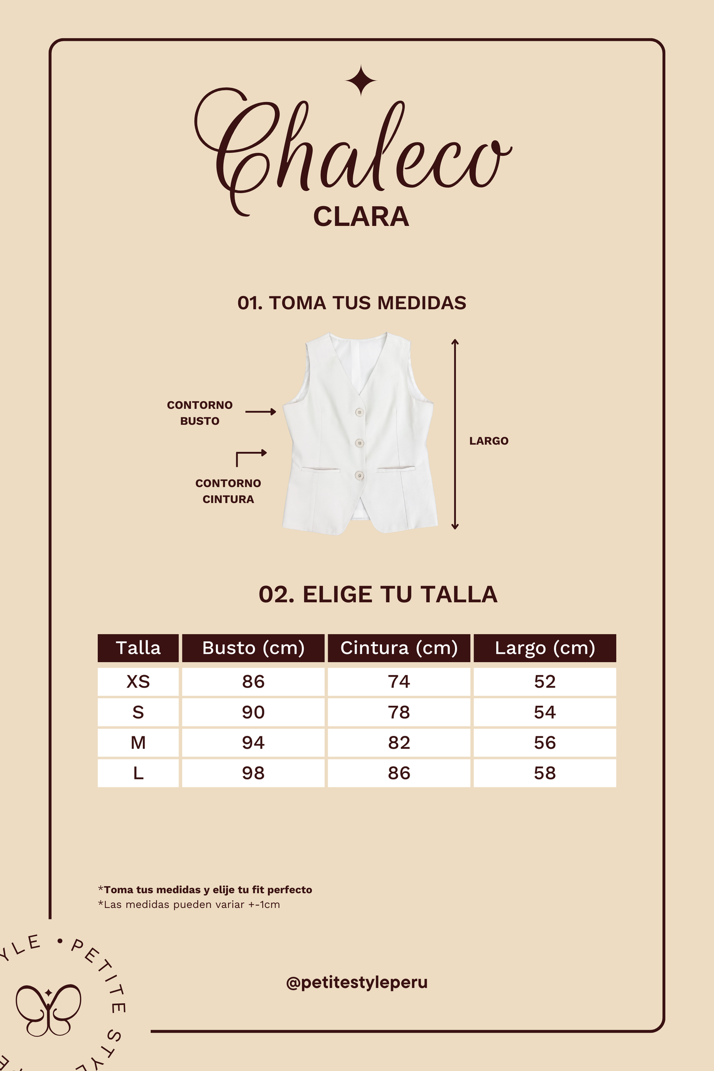 Chaleco Clara - Negro
