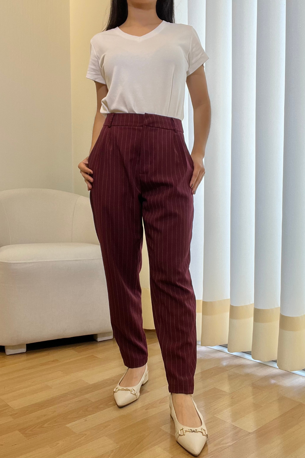 Pantalón Petite Dana - Borgoña