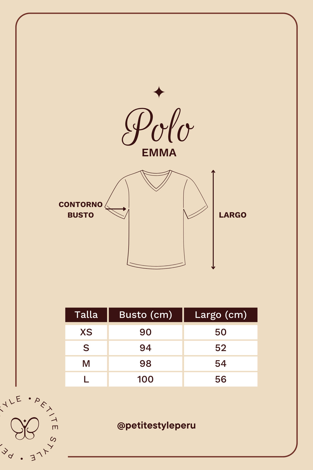 Polo Básico Petite Emma - Negro
