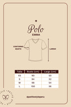 Polo Básico Petite Emma - Negro