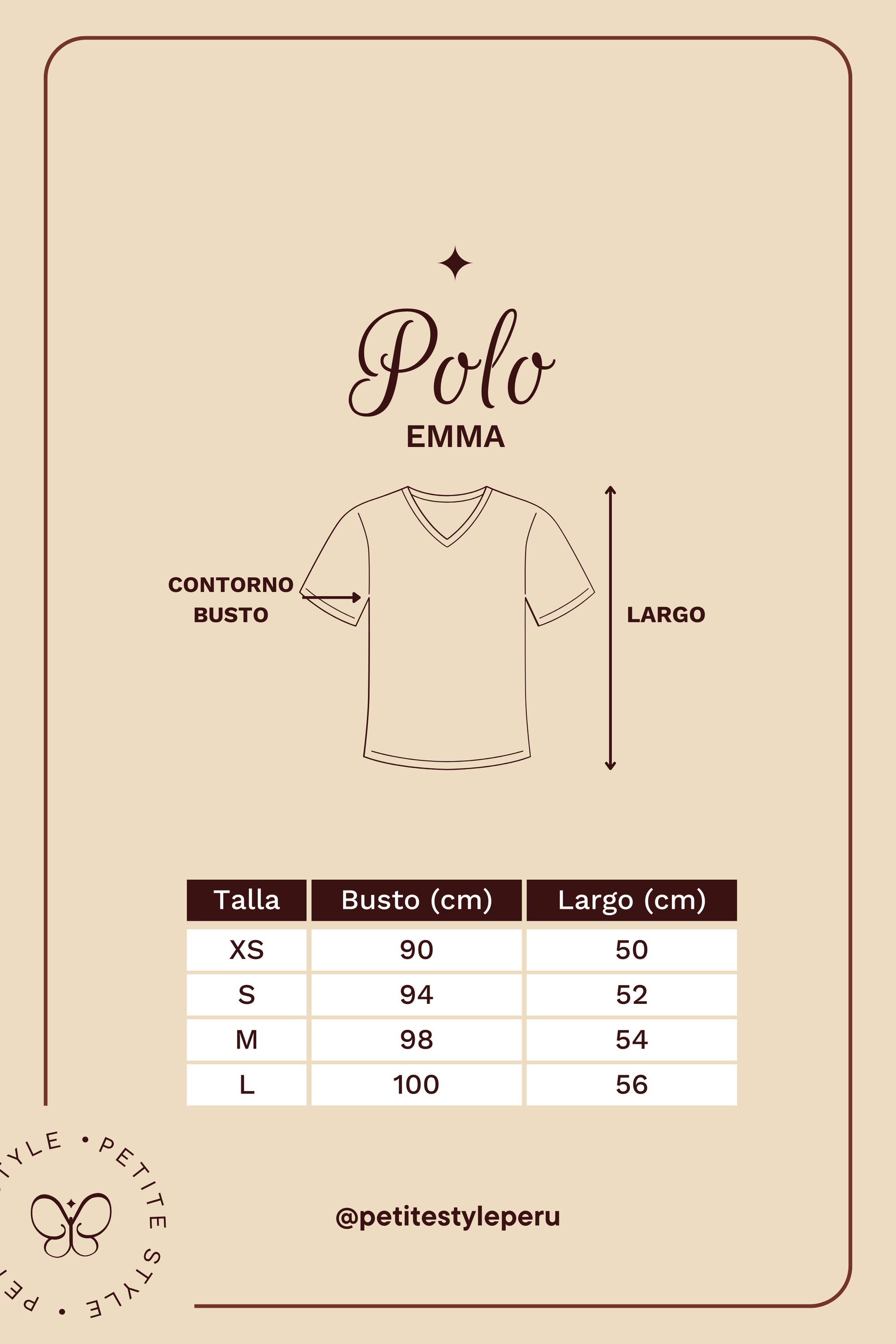 Polo Básico Petite Emma - Moca