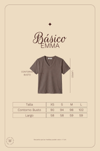 Polo Básico Petite Emma - Moca