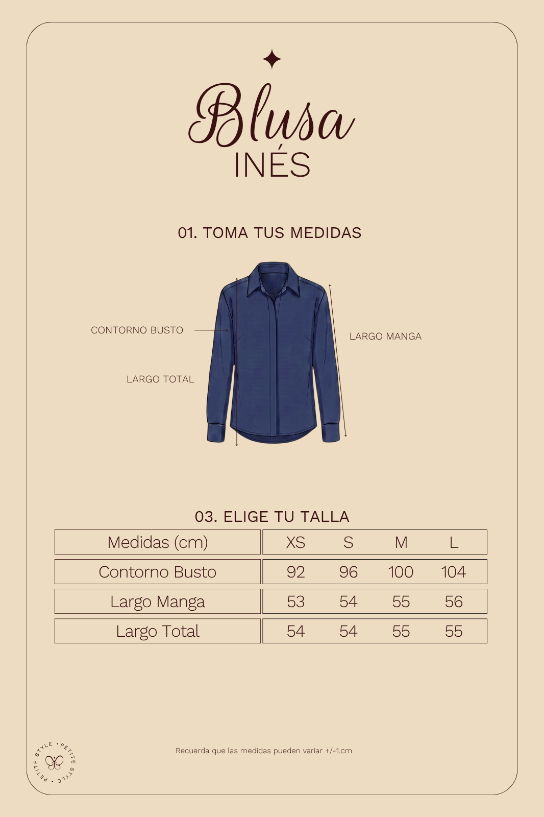 Blusa Petite Inés - Azul marino - PREVENTA