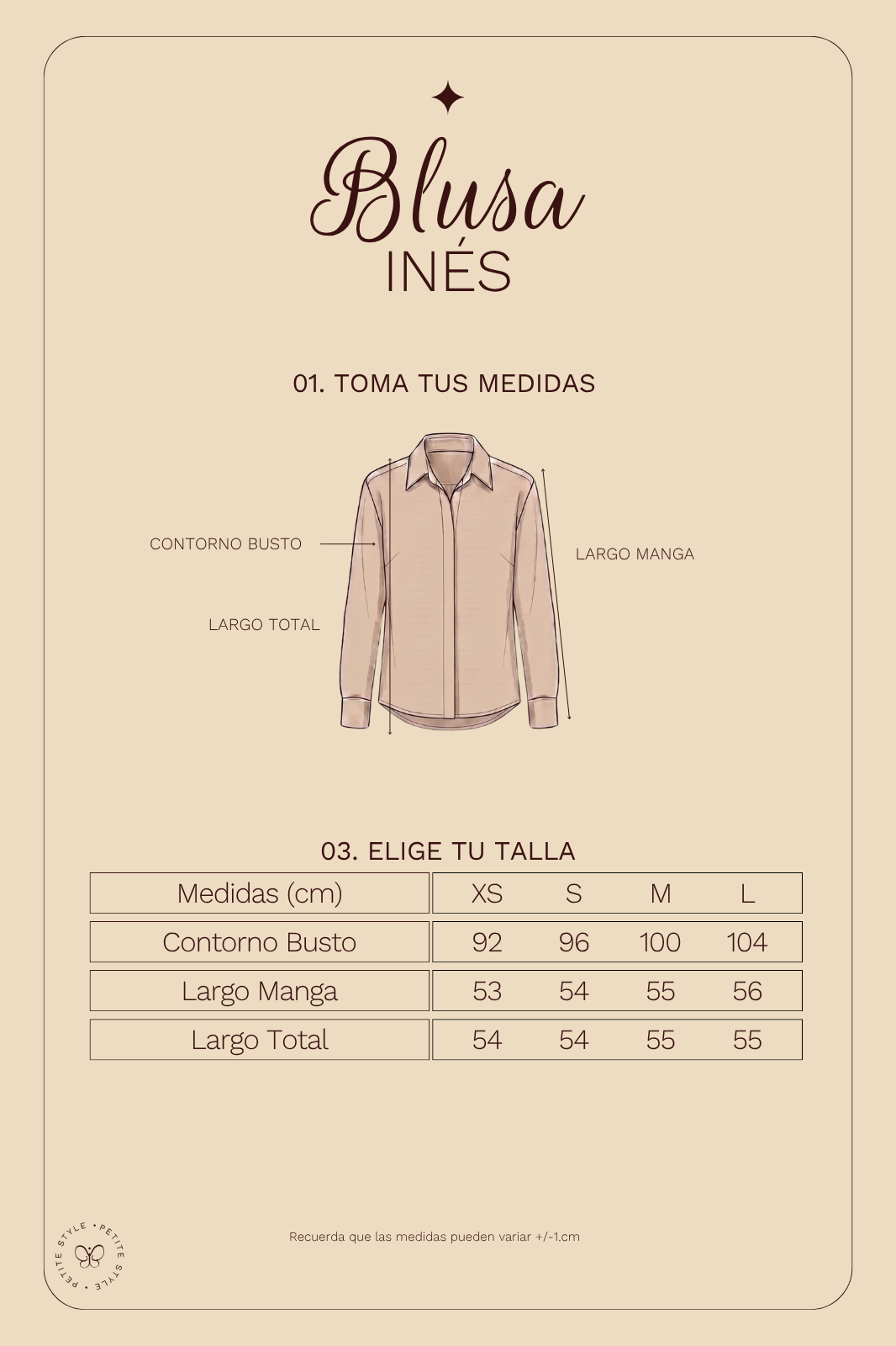 Blusa Petite Inés - Beige - PREVENTA