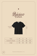 Polo Básico Petite Emma - Negro