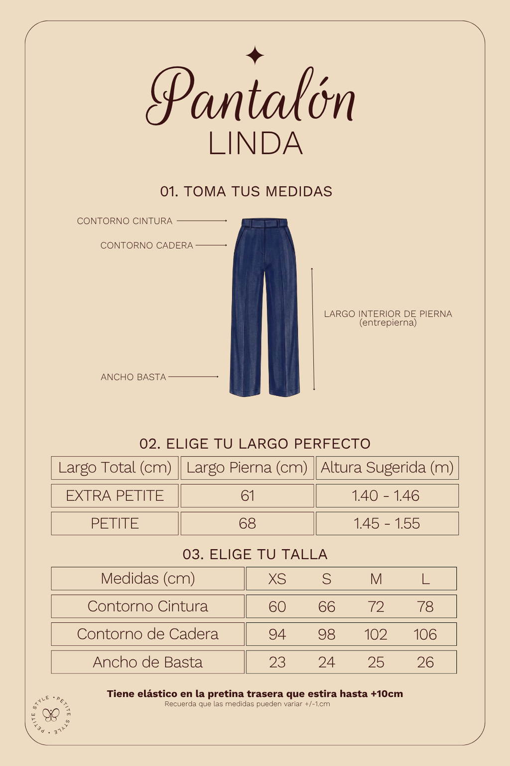 Pantalón Petite Linda - Azul marino - PREVENTA