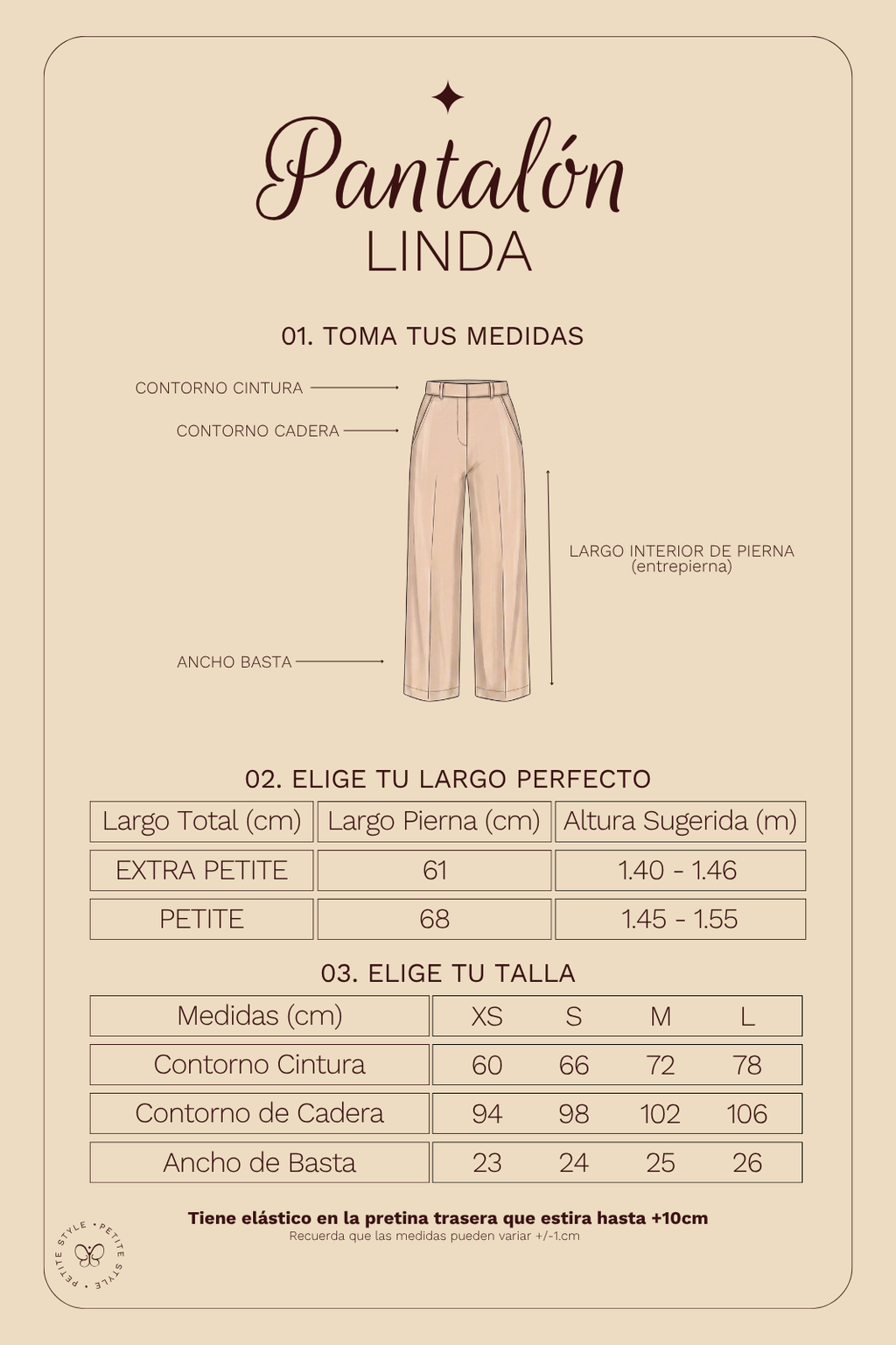 Pantalón Petite Linda - Beige - PREVENTA