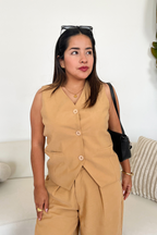 Chaleco Petite Clara - Beige