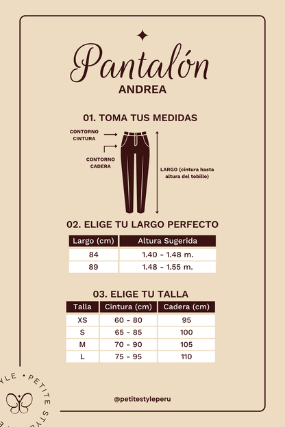 Pantalon Andrea - Cuadros Plomo