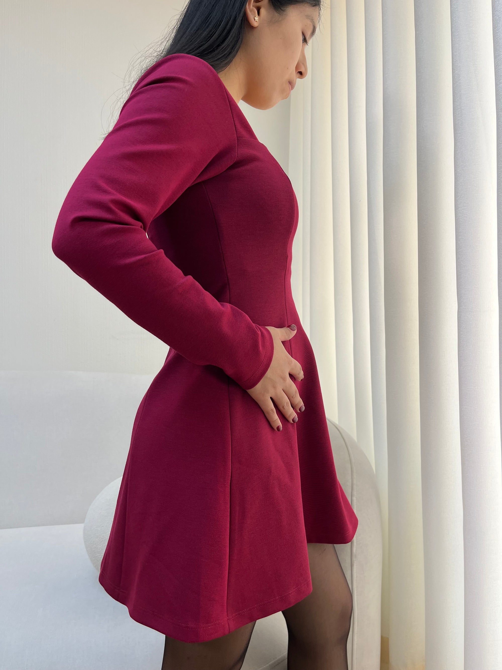 Vestido Petite Belén - Vino