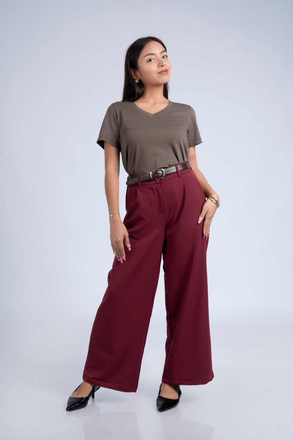 Polo Básico Petite Emma - Moca
