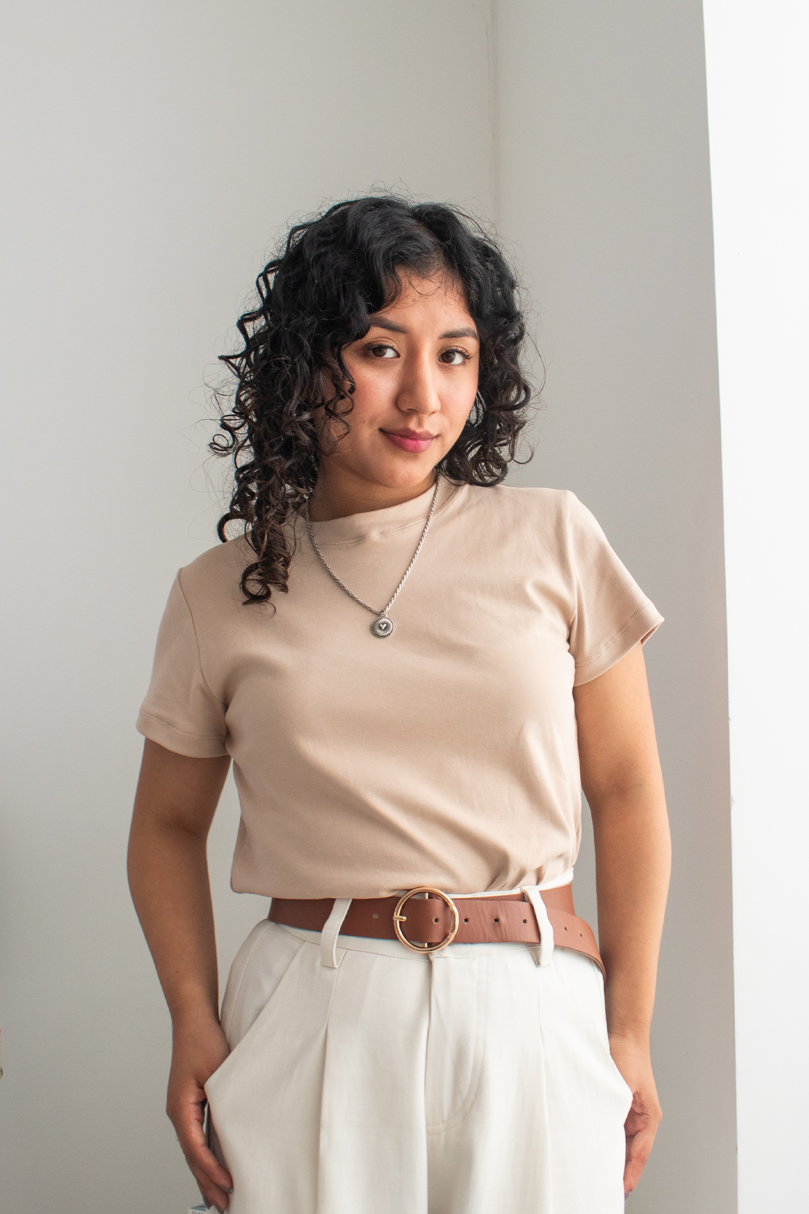 Polo Básico Petite - Beige
