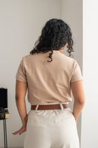 Polo Básico Petite - Beige