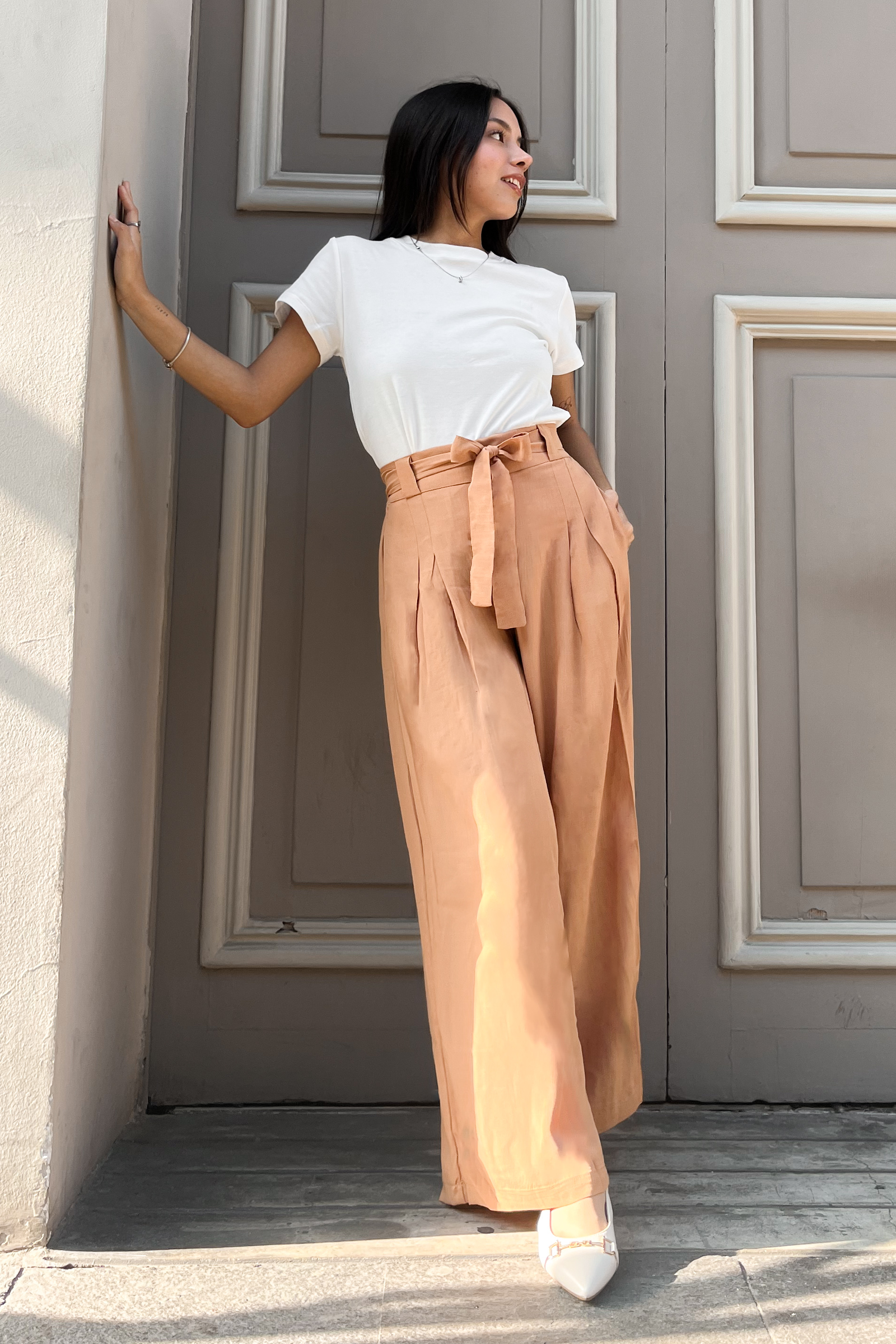 Pantalón Petite Julieta - Camel