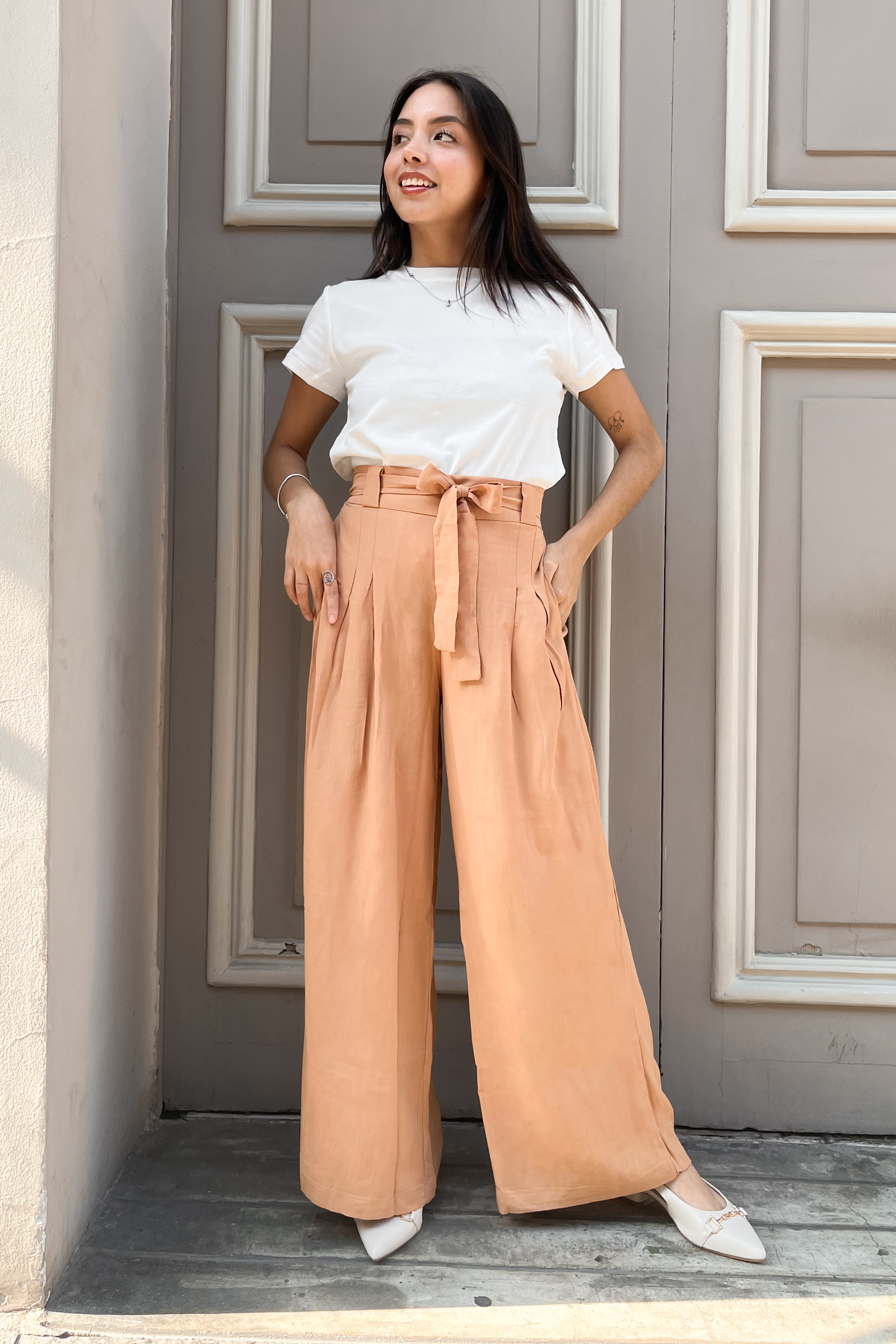 Pantalón Petite Julieta - Camel