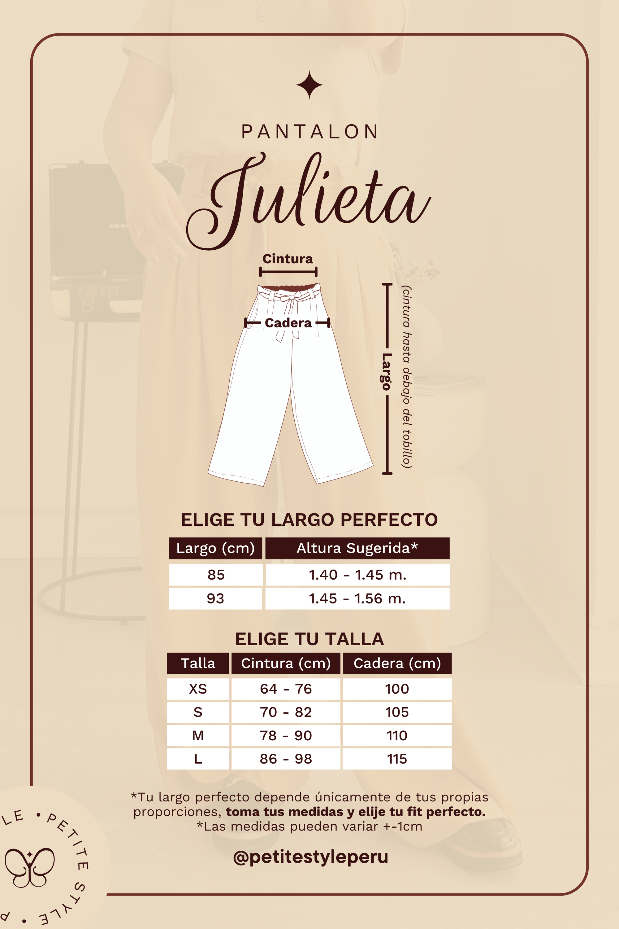 Pantalón Petite Julieta - Negro