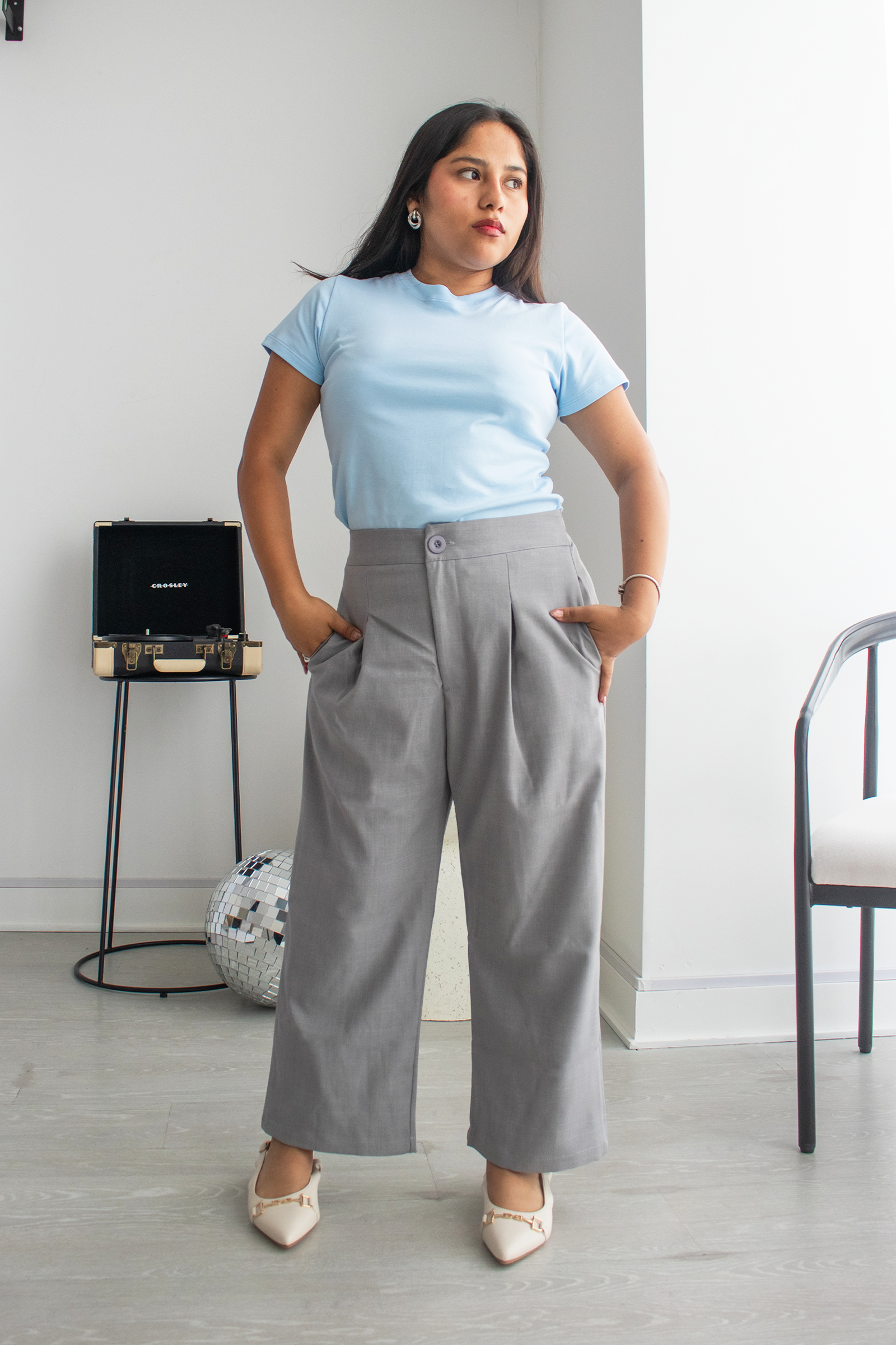 Pantalón Petite Olivia - Gris