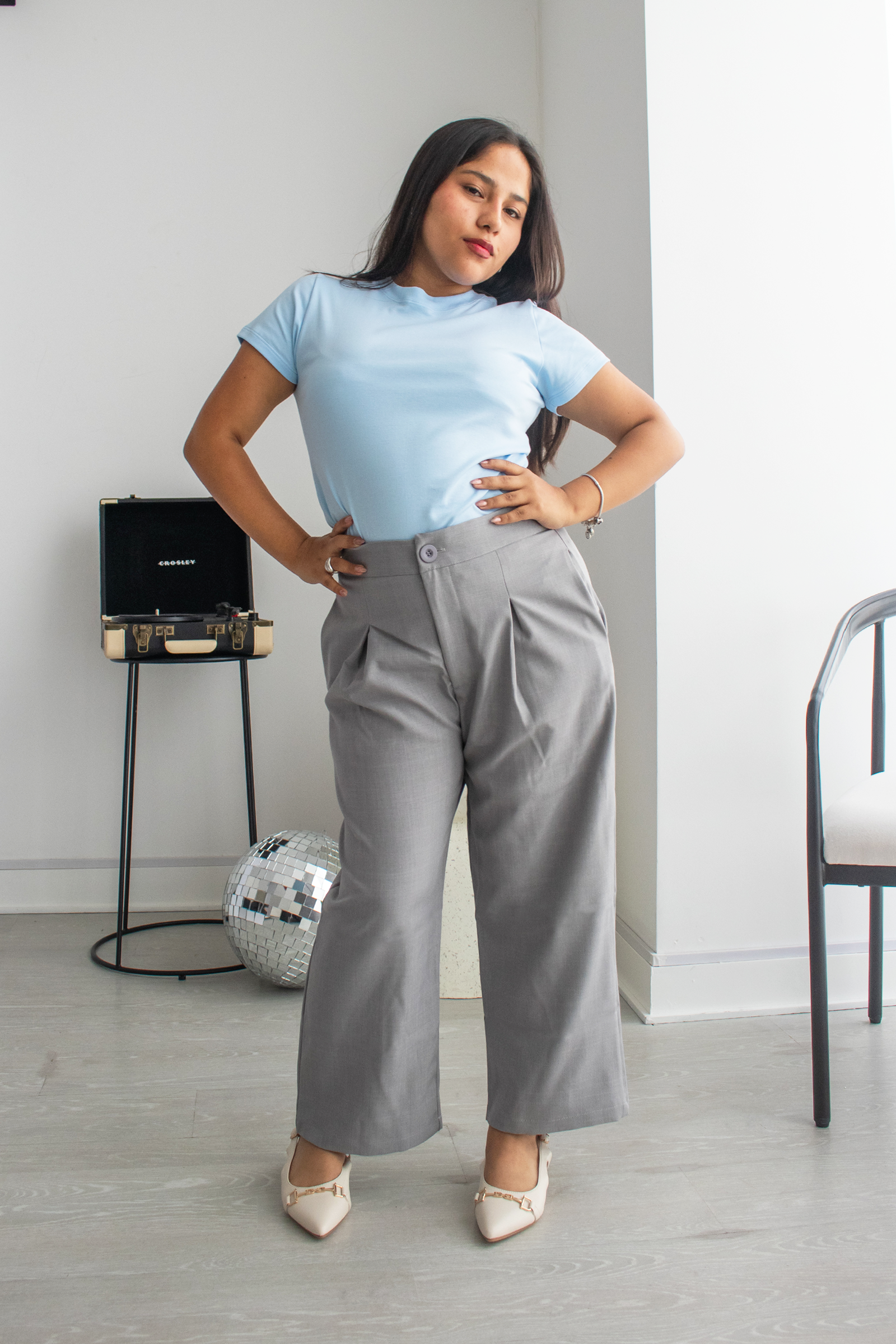 Pantalón Petite Olivia - Gris