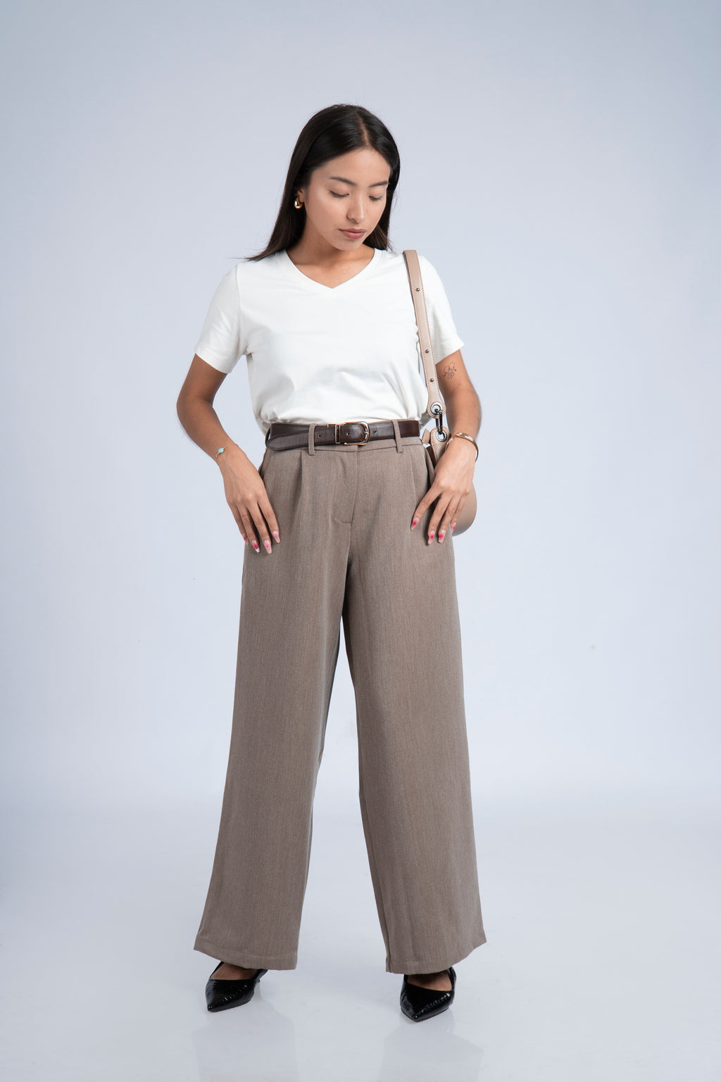 Pantalón Petite María - Mocha Mousse