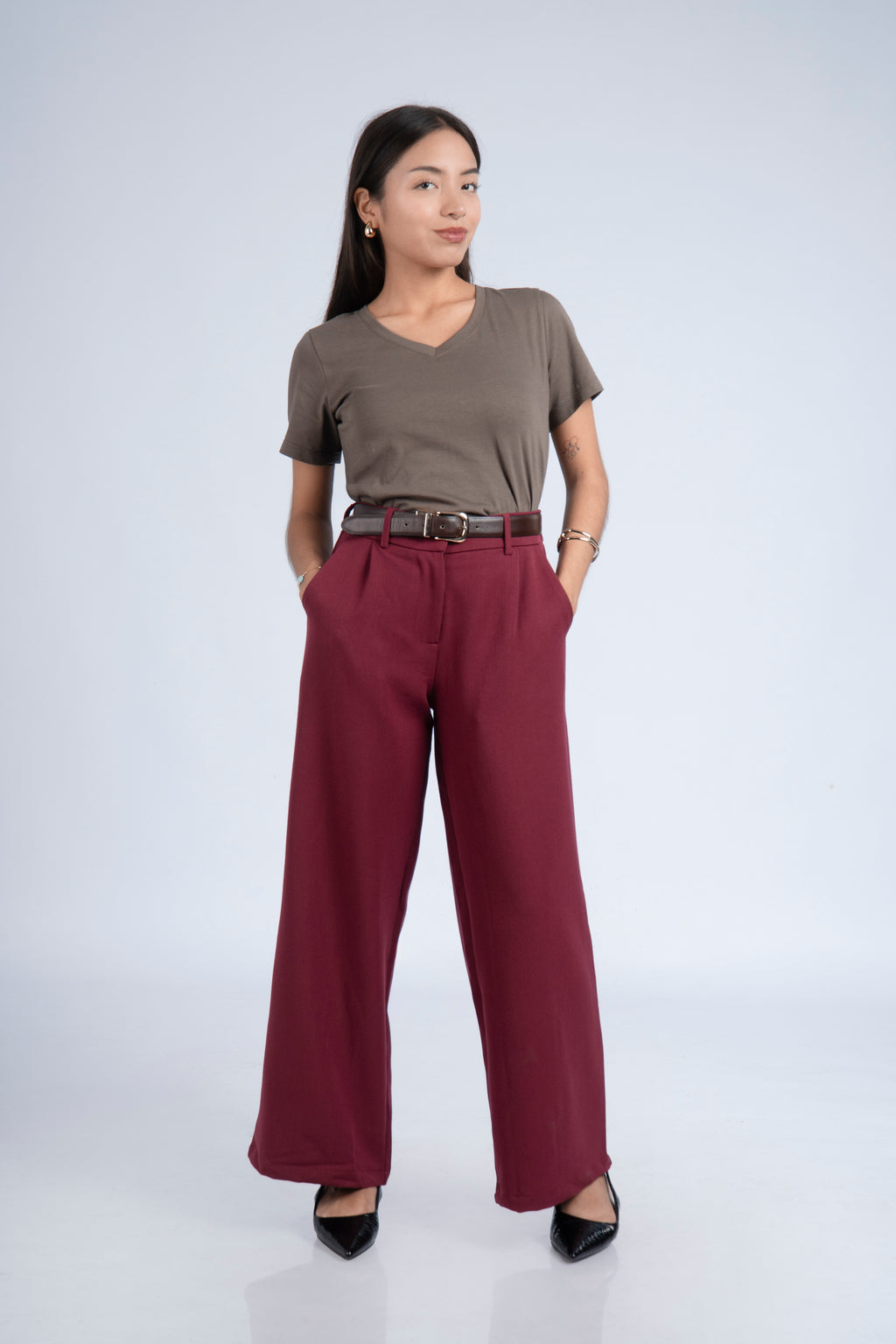 Pantalón Petite María - Vino