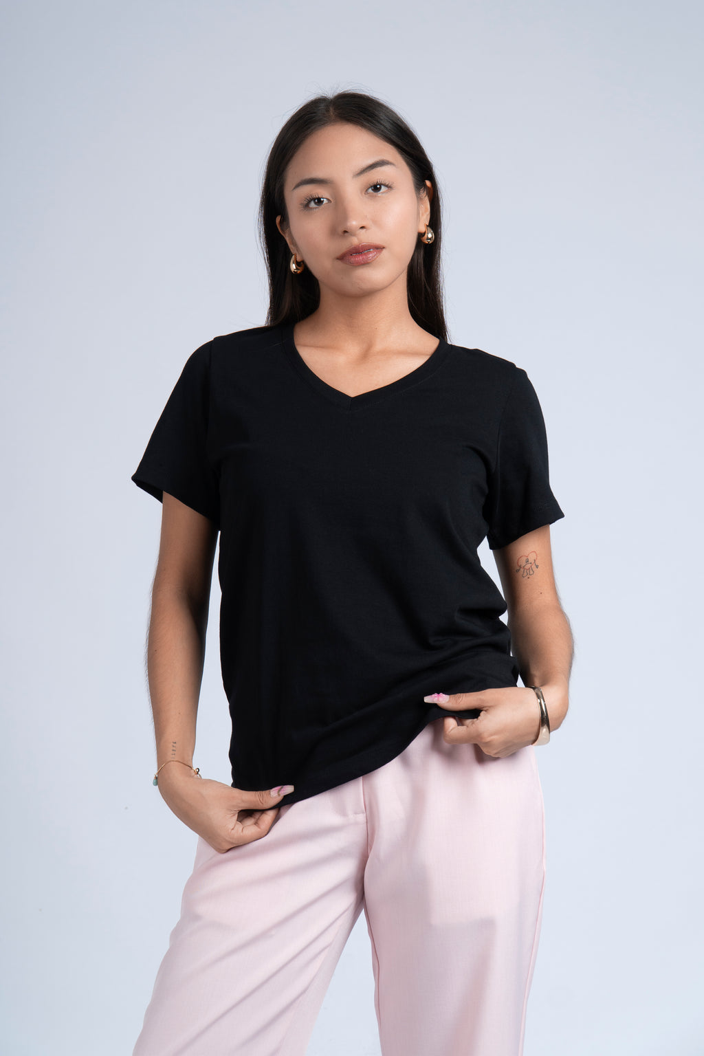 Polo Básico Petite Emma - Negro