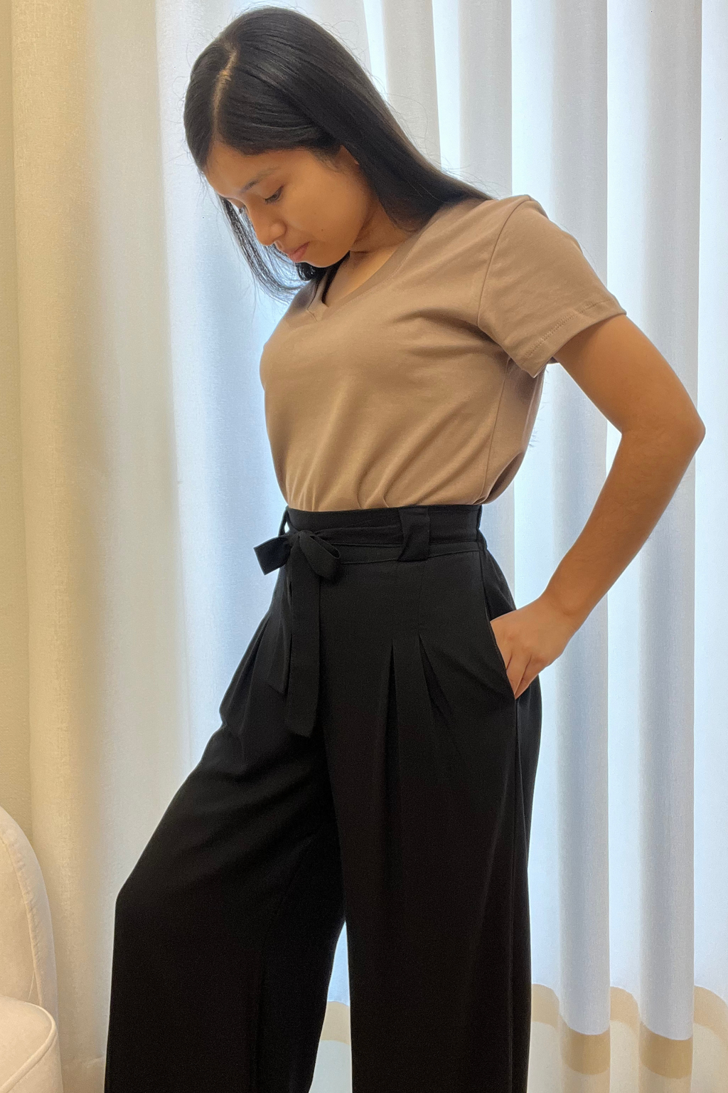 Polo Básico Petite Emma - Moca
