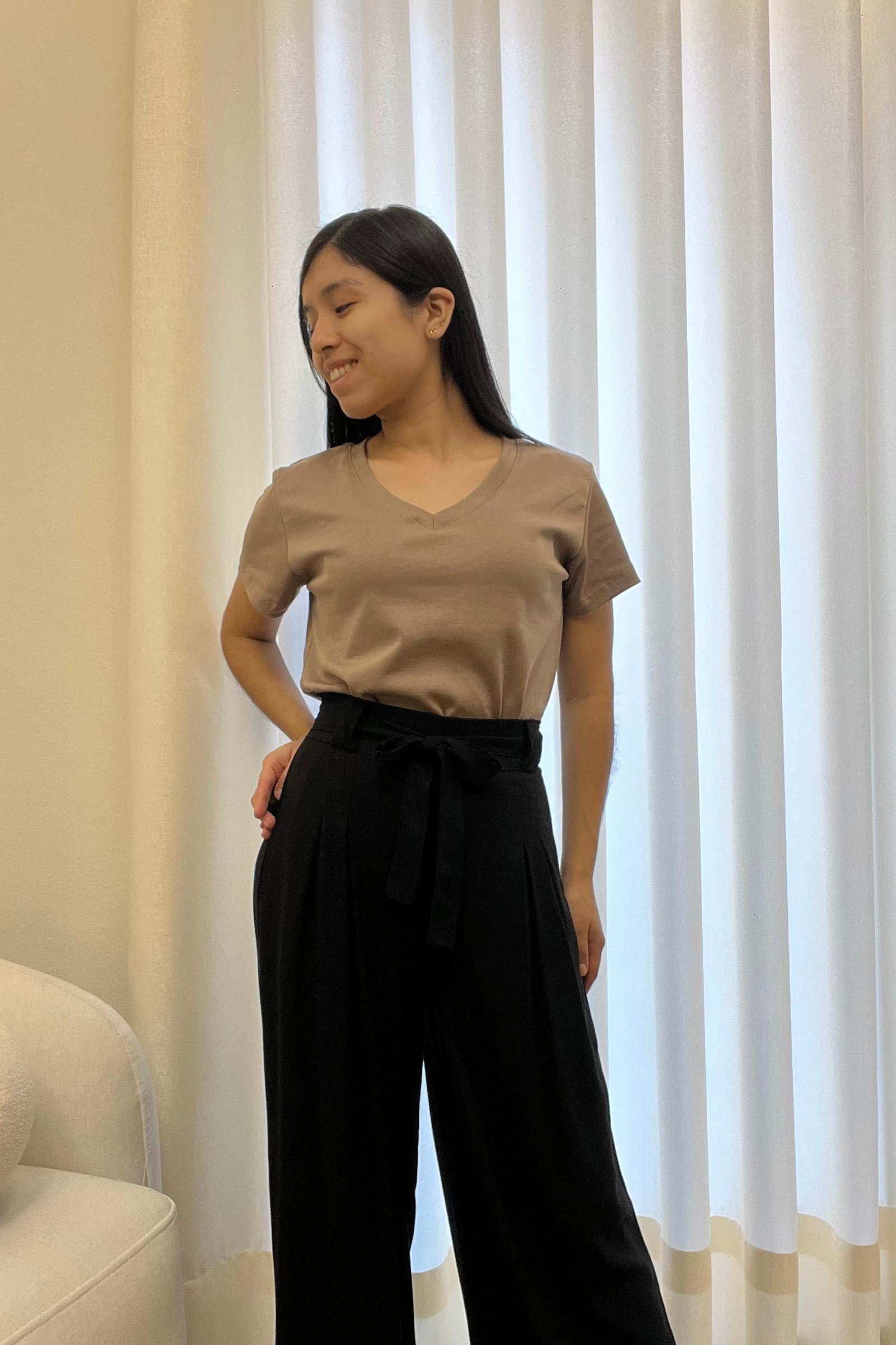 Polo Básico Petite Emma - Moca