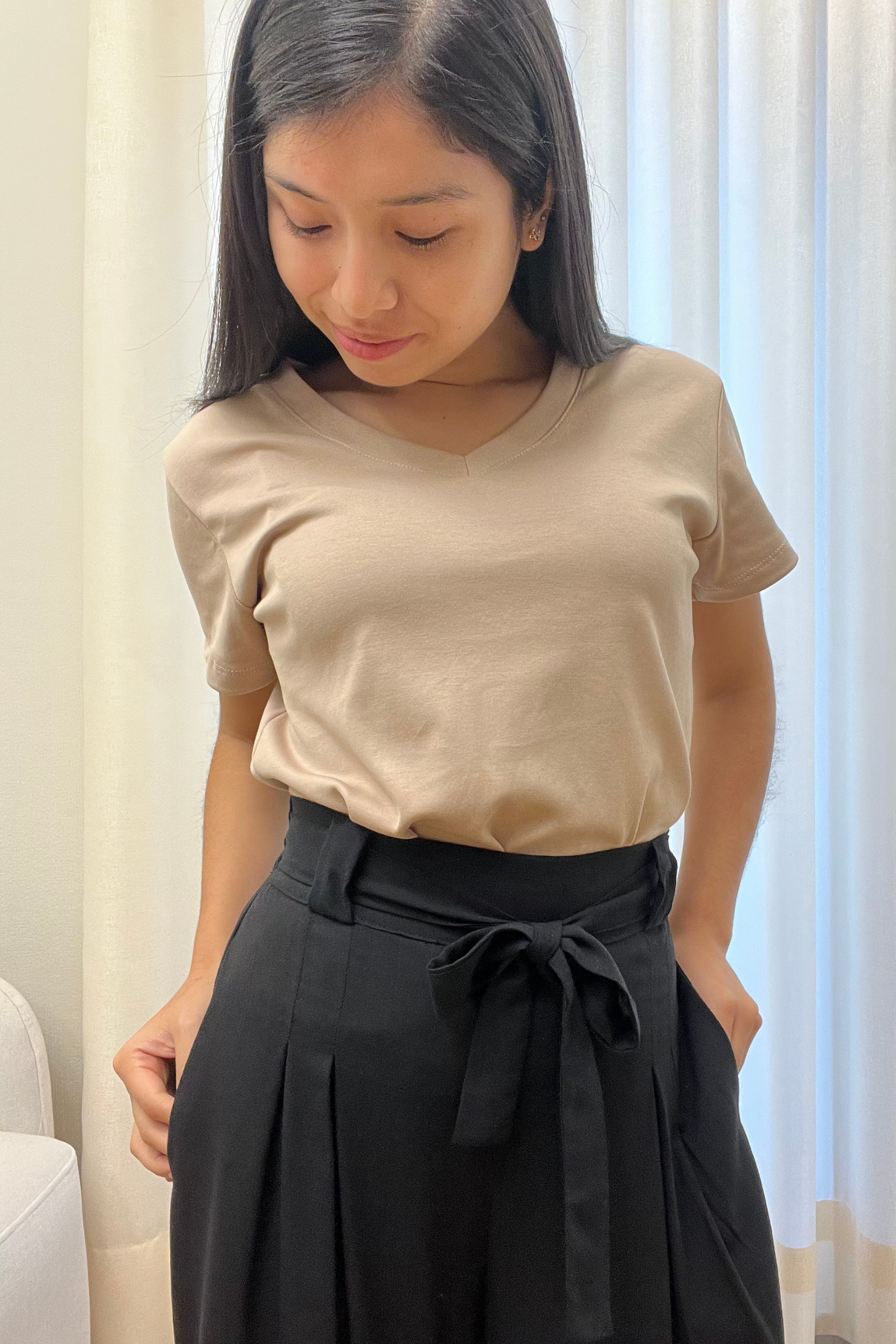 Polo Básico Petite Emma - Beige