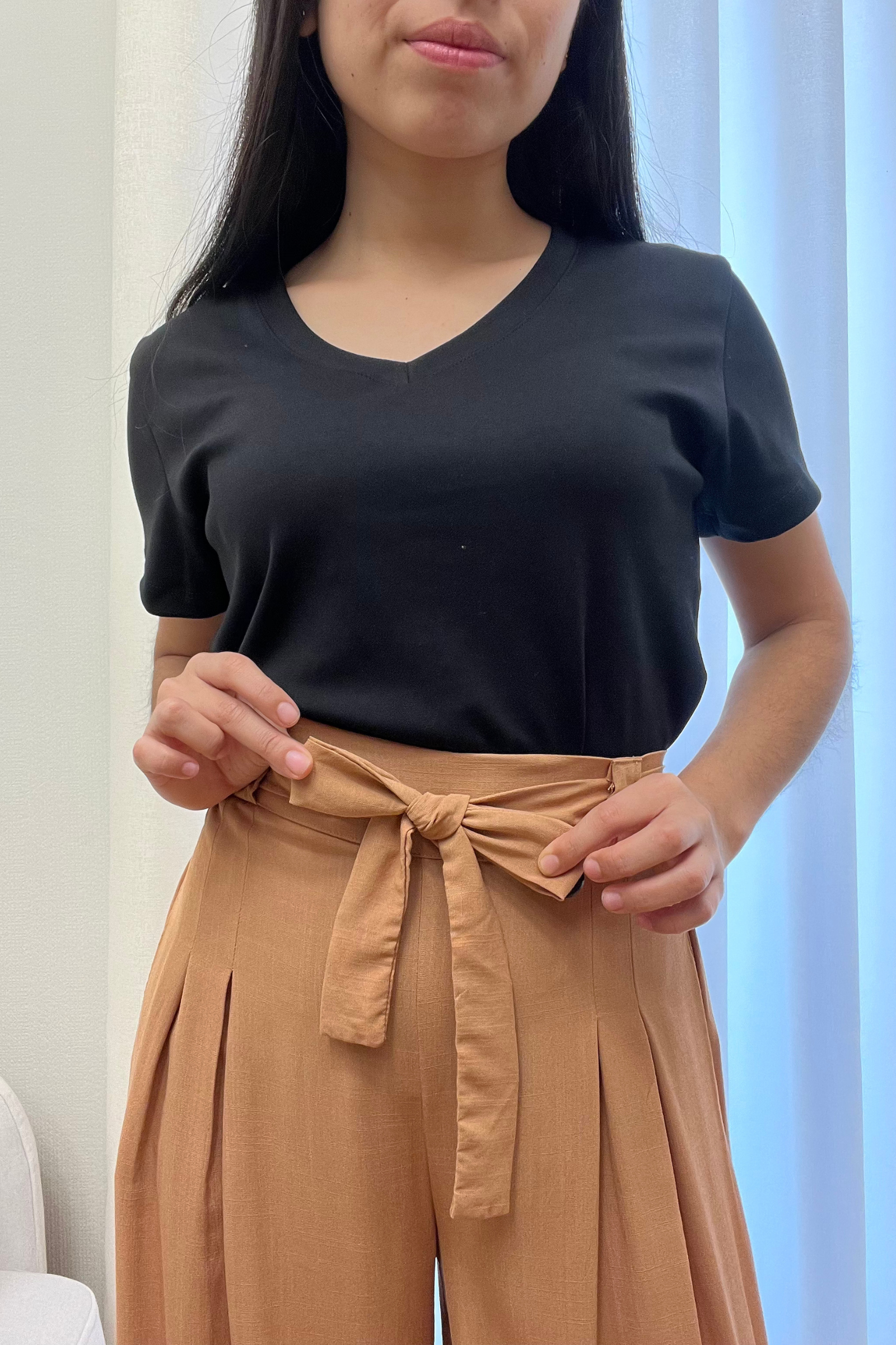 Polo Básico Petite Emma - Negro