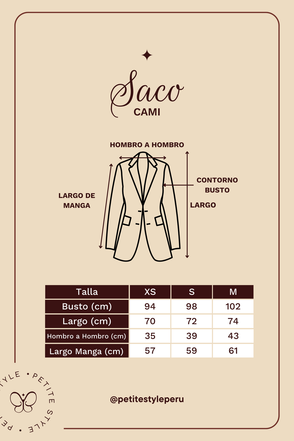 Saco Petite Cami - Beige
