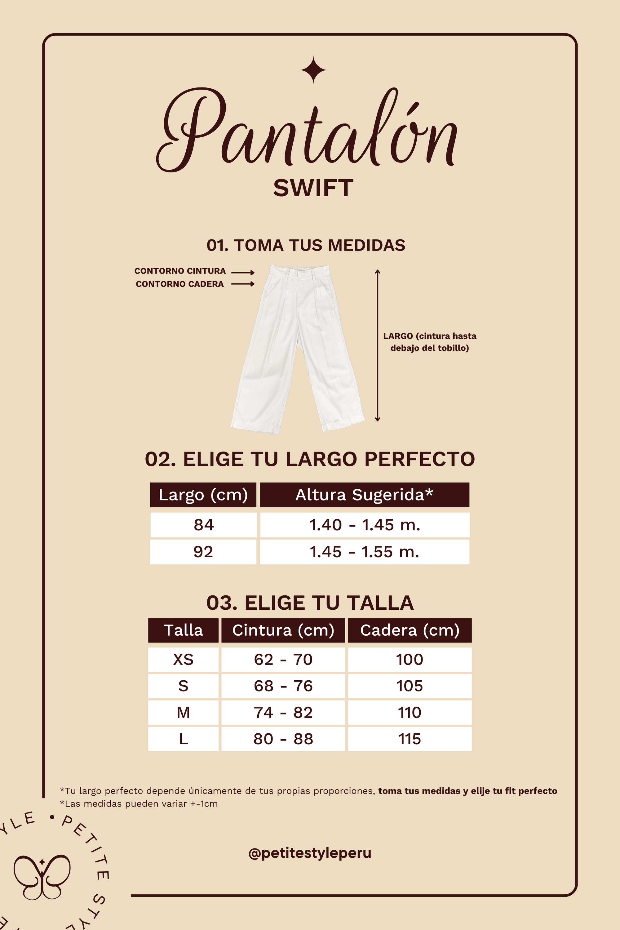 Pantalón Petite Swift - Perla