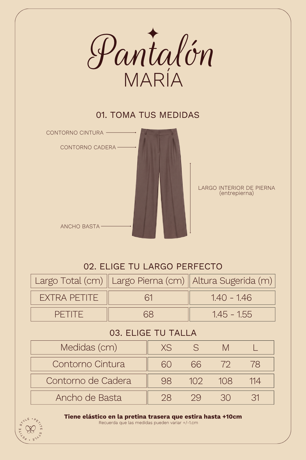 Pantalón Petite María - Mocha Mousse