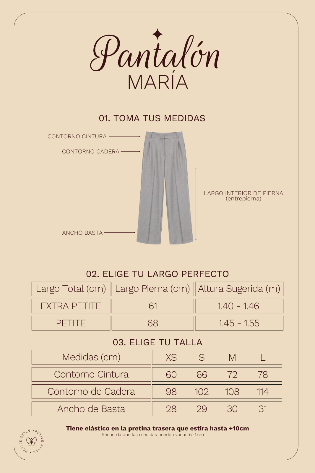 Pantalón Petite María - Plomo