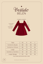Vestido Petite Belén - Vino