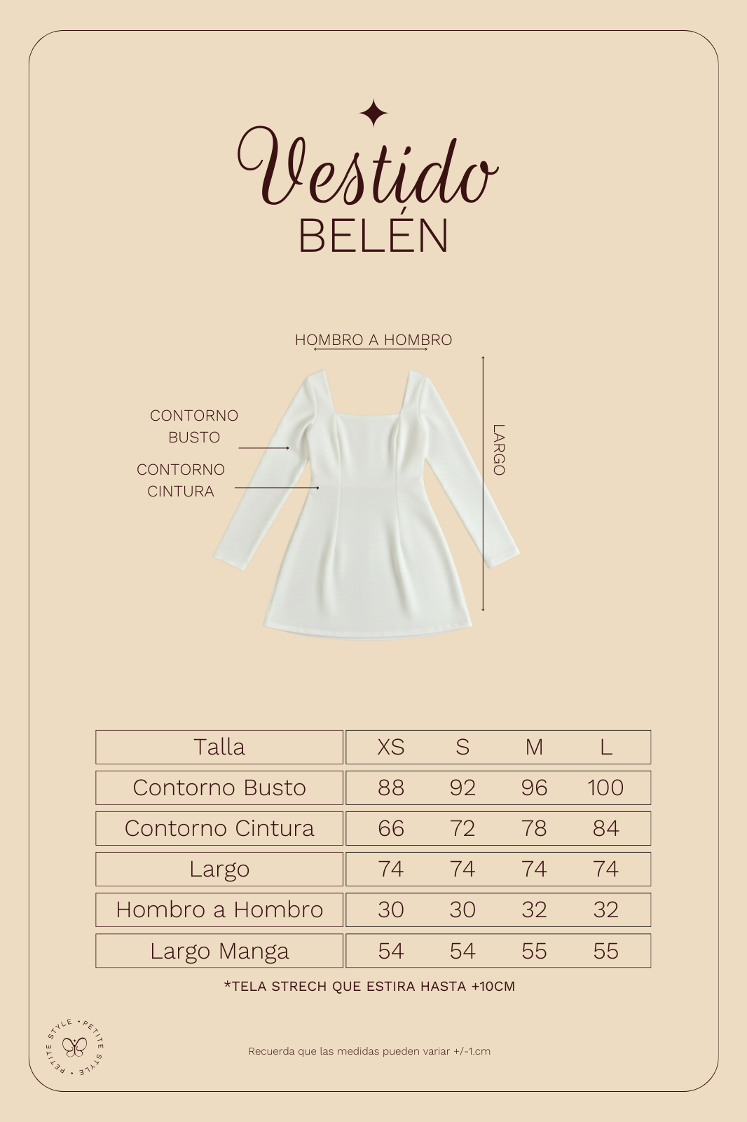 Vestido Petite Belén - Perla
